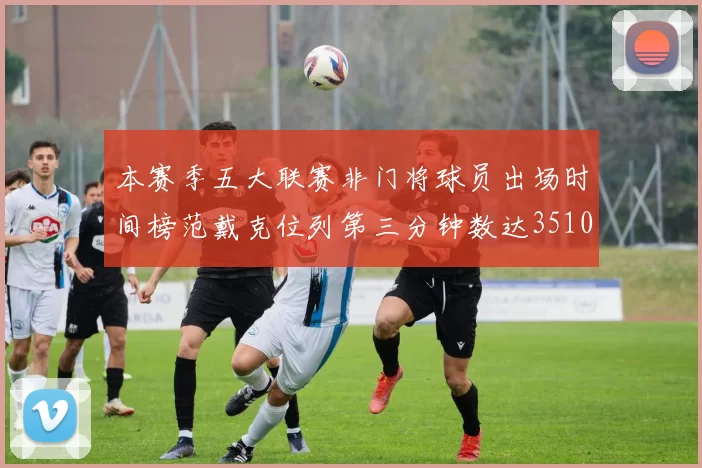本赛季五大联赛非门将球员出场时间榜范戴克位列第三分钟数达3510